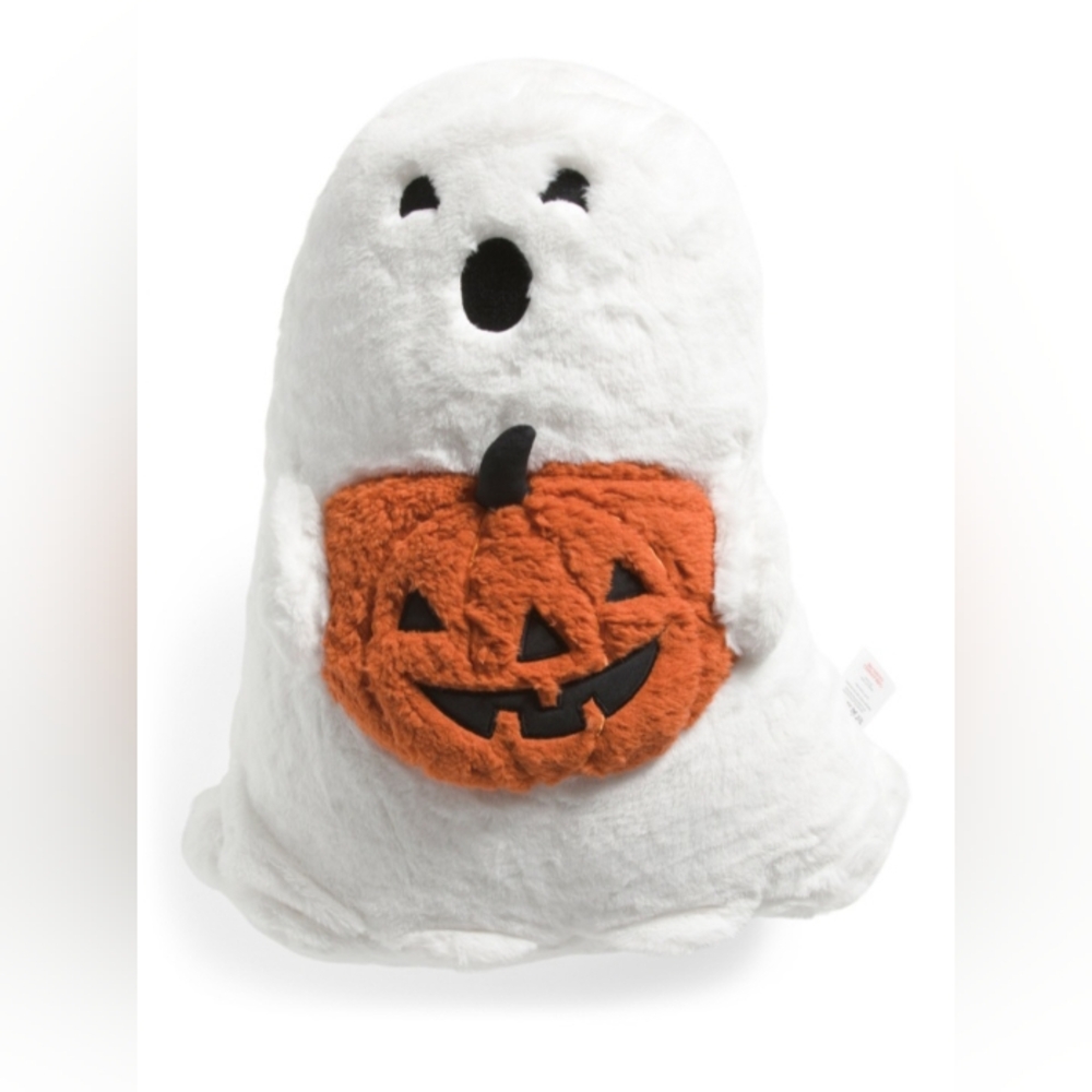 NWT PUMPKIN GHOST PILLOW , ghost martha stewart pillow , ghost pumpkin pillow